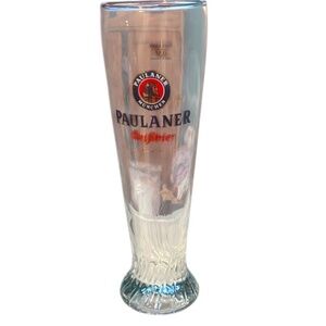 Vintage Paulaner München Weissbier Swirled German Beer Glass; .5 Liters
